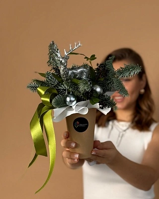 Зимний комплимент в стаканчике №3