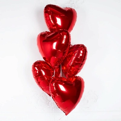 5 шаров в форме сердца