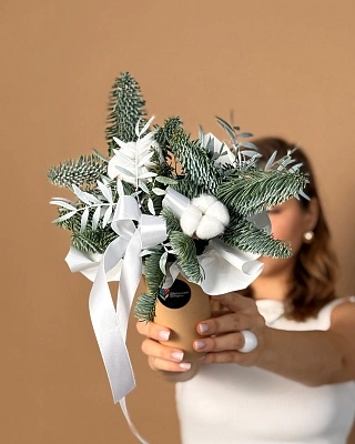 Зимний комплимент в стаканчике №1