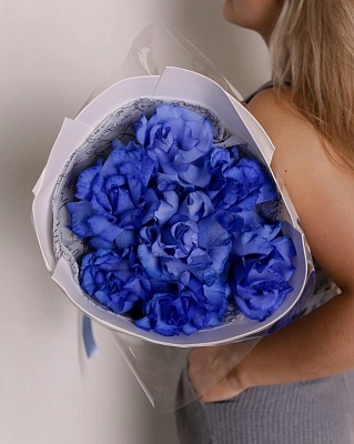 7 синих французских роз